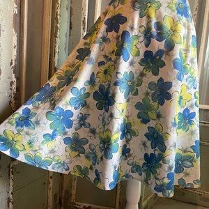 One of a Kind Vintage Floral Print Women's Skirt